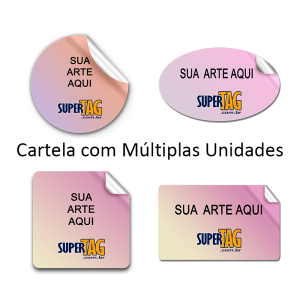 Papel Adesivo - Cartela com Múltiplas Unidades      