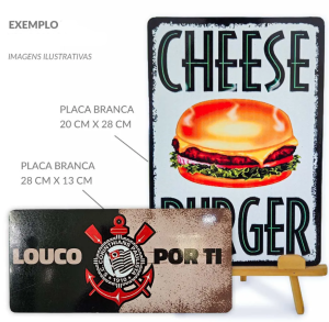 Placa de Metal Personalizada para Fotografias, Quadros, Posters ou Displays Metal  Impressão por Termo Transferência   