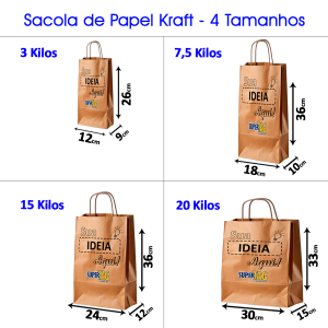 Sacola de Papel Kraft Personalizado      